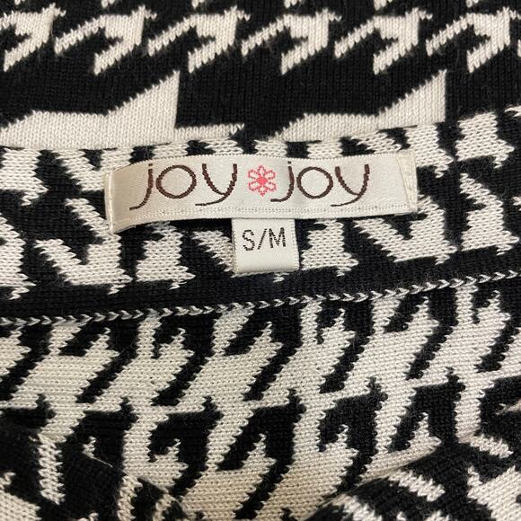Joy Joy S/M Sweater Set | Houndstooth Print, Stretch Knit Streetwear, Skirt, Top - Picture 4 of 5